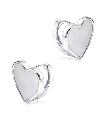 Lovely Heart Silver Hoop Earring HO-2607